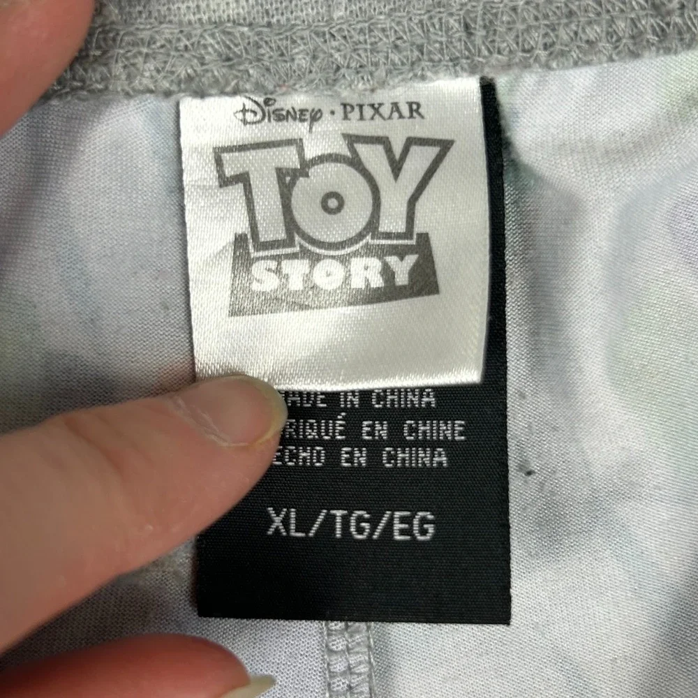 Disney Pixar Toy Story Buzz Lightyear Sleep Pants Unisex XL Gray Graphic Print